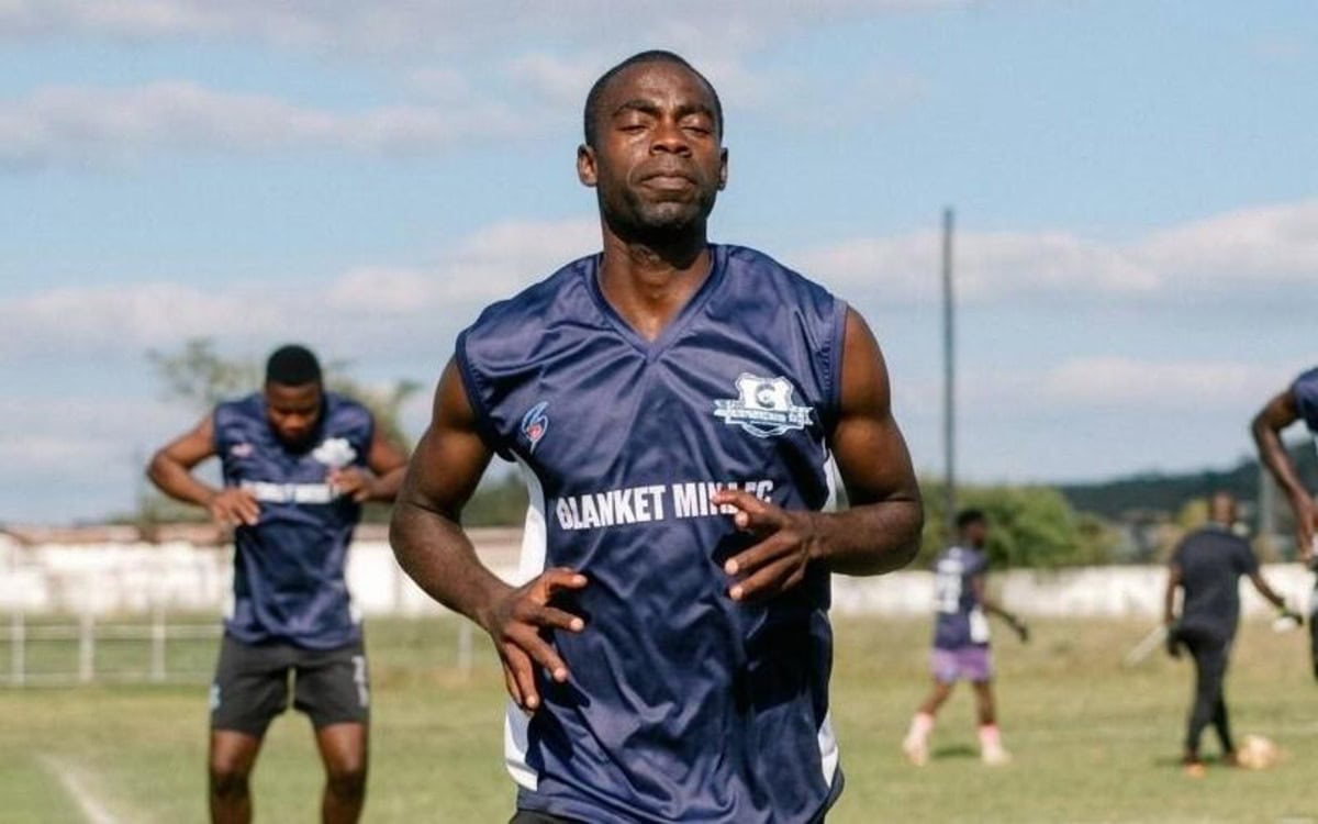 Blanket Mine FC striker Matthew Hlabati
