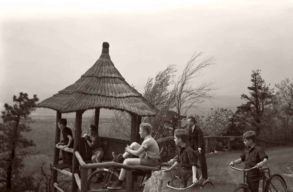 Young Boys Enjoying the Views at Mohonk in 1937