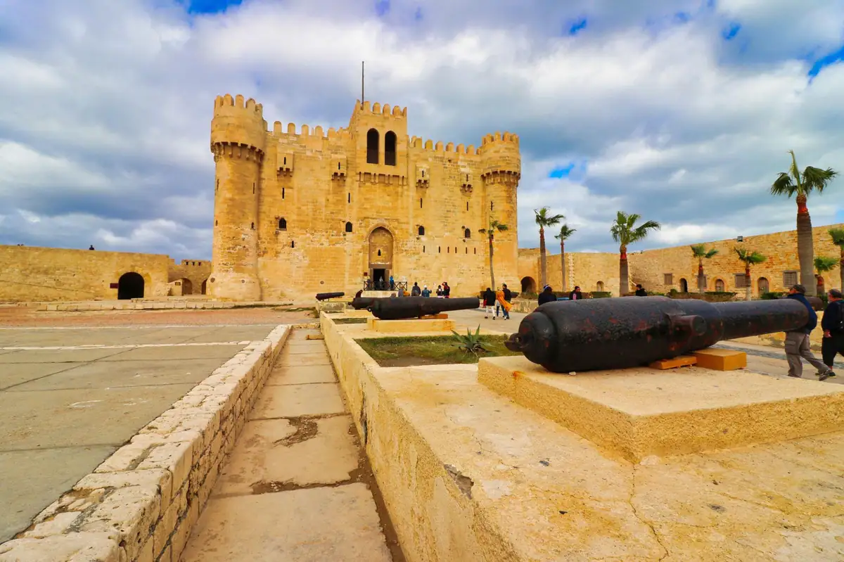Qaitbay Citadel overlooking the Mediterranean in Alexandria