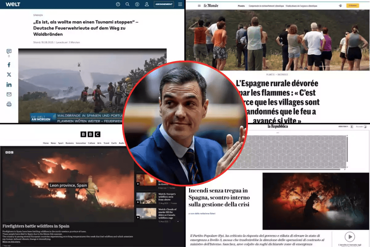 gestión de incendios de Pedro Sánchez