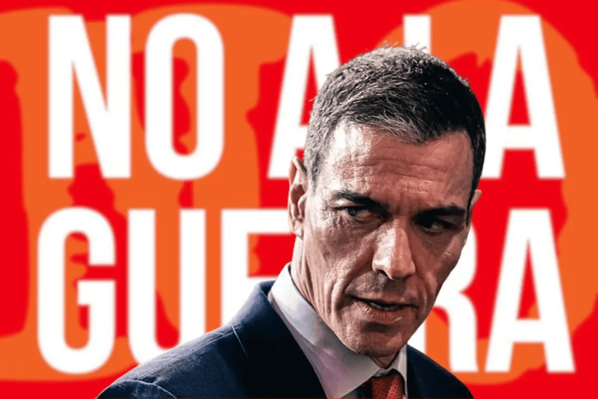 Sánchez oculta tras el "No a la guerra"