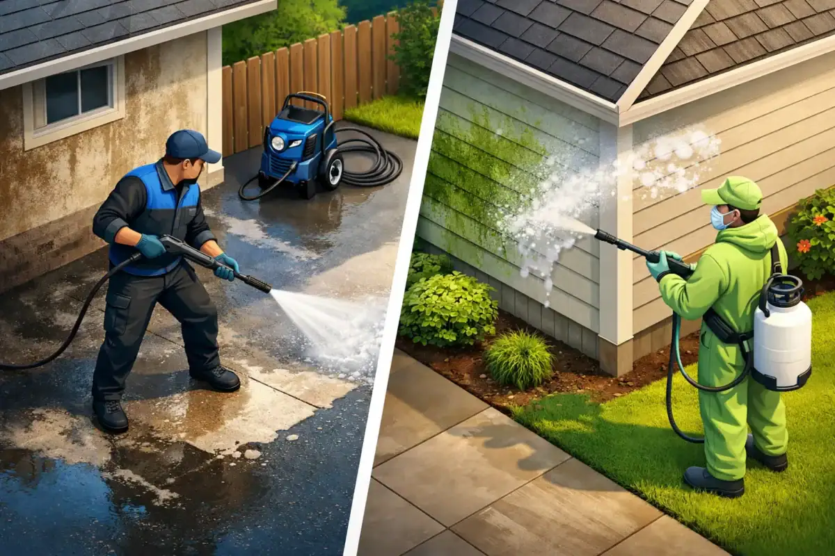 Pressure Washing Versus Soft Washing