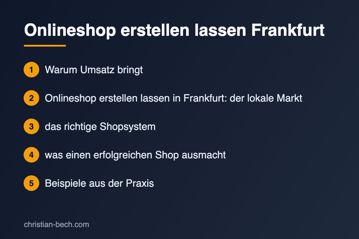 Onlineshop erstellen lassen Frankfurt – die wichtigsten Schritte