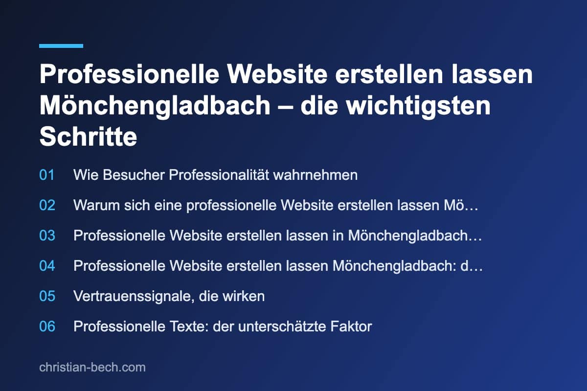 Professionelle Website Mönchengladbach mit Christian Bech