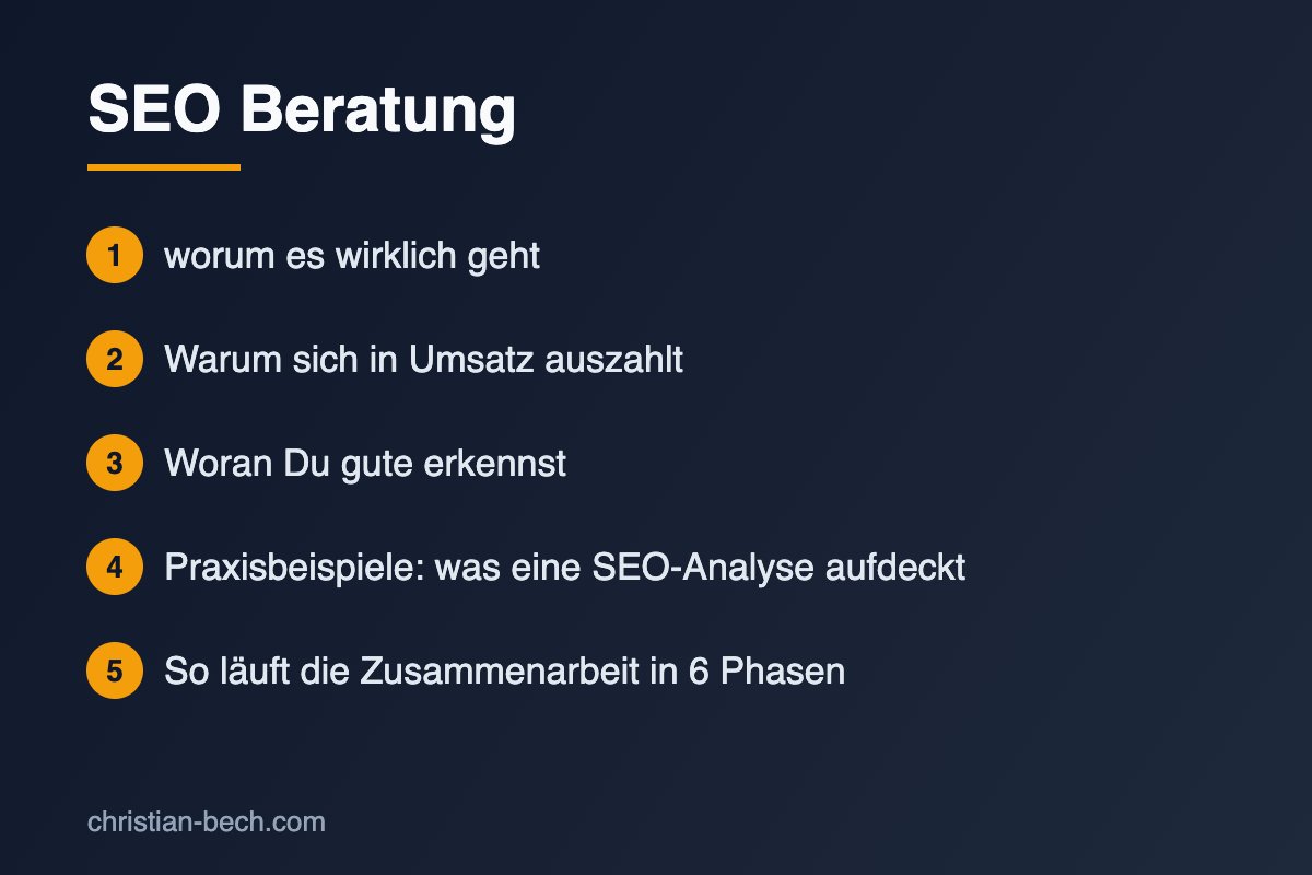 SEO Beratung mit Christian Bech