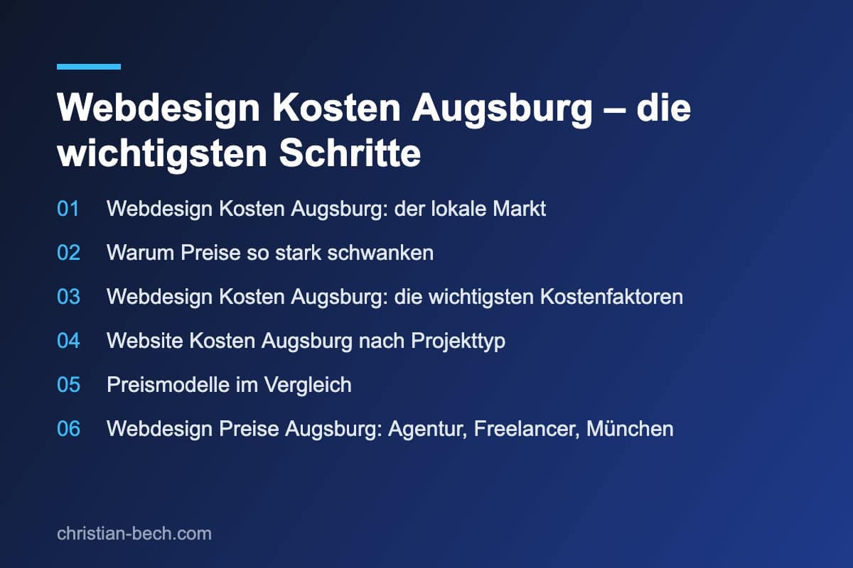 Webdesign Kosten Augsburg – die wichtigsten Schritte