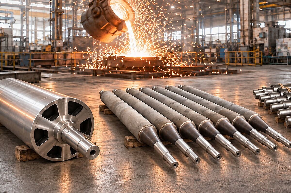 Custom heat-resistant furnace rolls for a roller hearth furnace