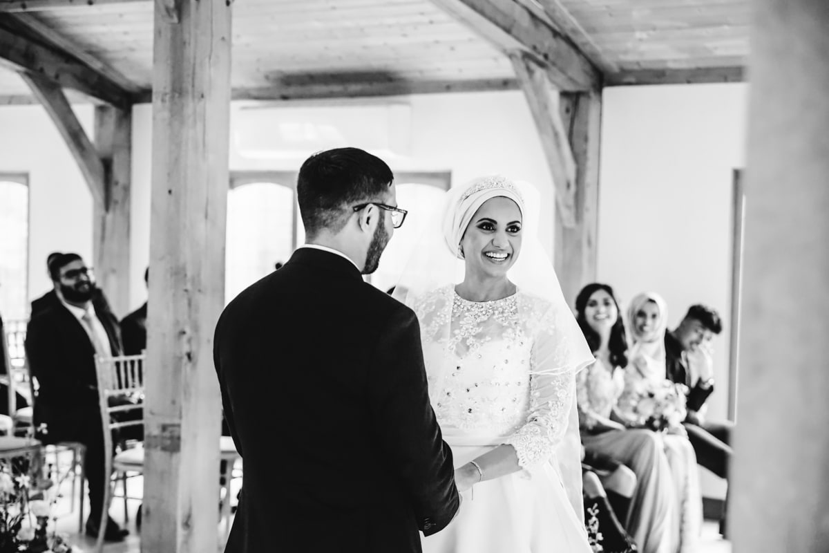 Wedding ceremony at Colshaw Hall Wedding Venue