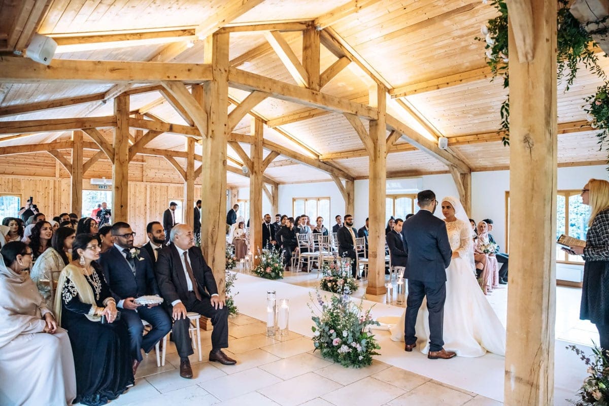 Wedding ceremony at Colshaw Hall Wedding Venue