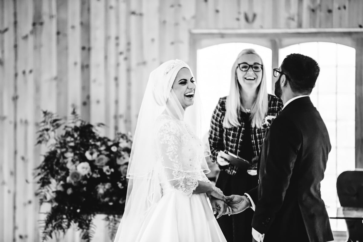 Wedding ceremony at Colshaw Hall Wedding Venue