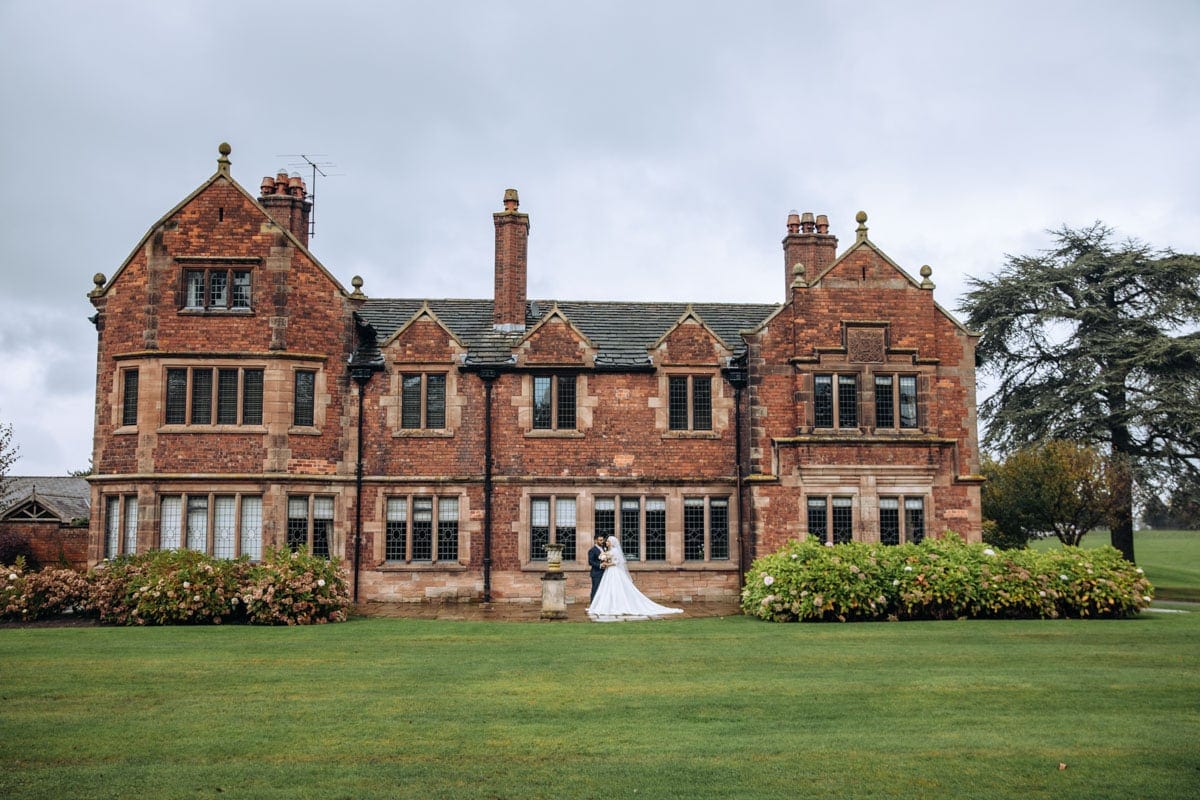 Bride and Groom at Colshaw Hall in Cheshire