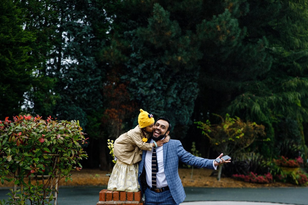 Fun photos at Colshaw Hall of wedding guests
