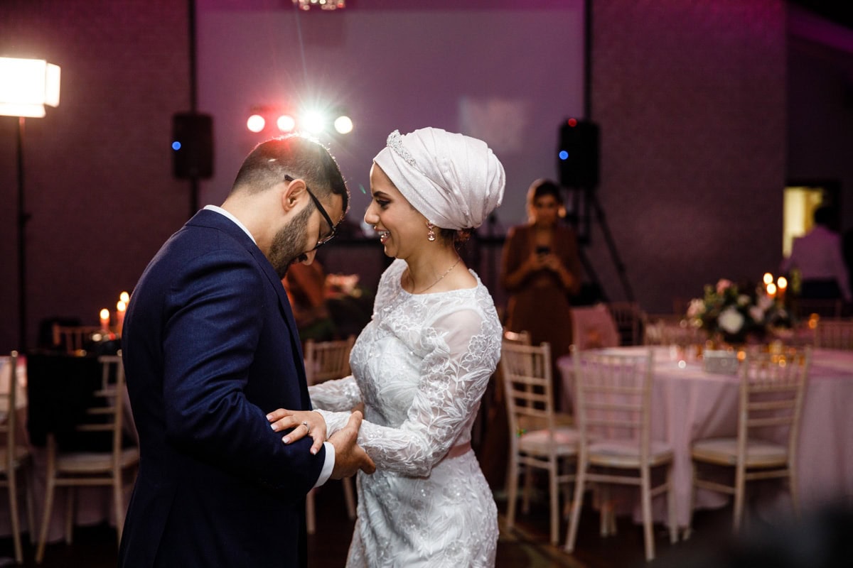 bride and groom 1st dance at colshaw hall cheshire wedding venue