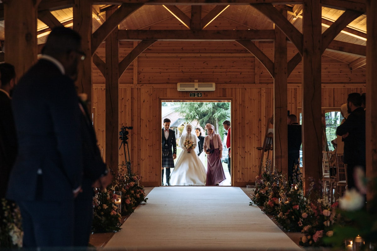 Ready to walk the aisle at Colshaw Hall