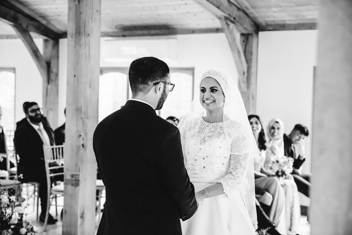 Wedding ceremony at Colshaw Hall Wedding Venue