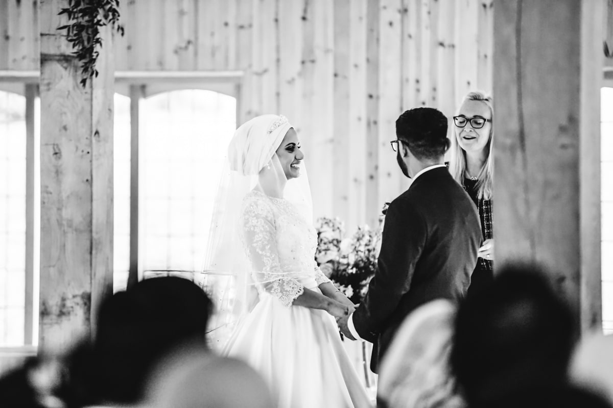 Wedding ceremony at Colshaw Hall Wedding Venue