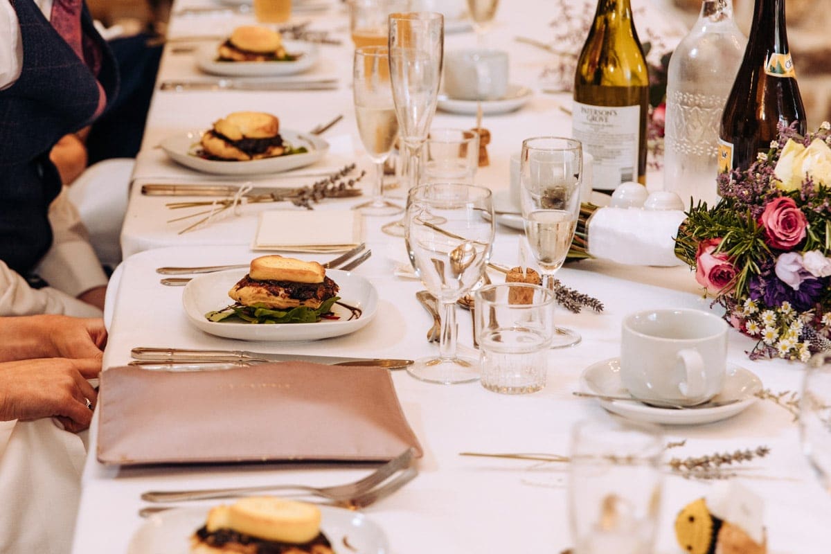 speeches during a wedding breakfast at Danby Castle