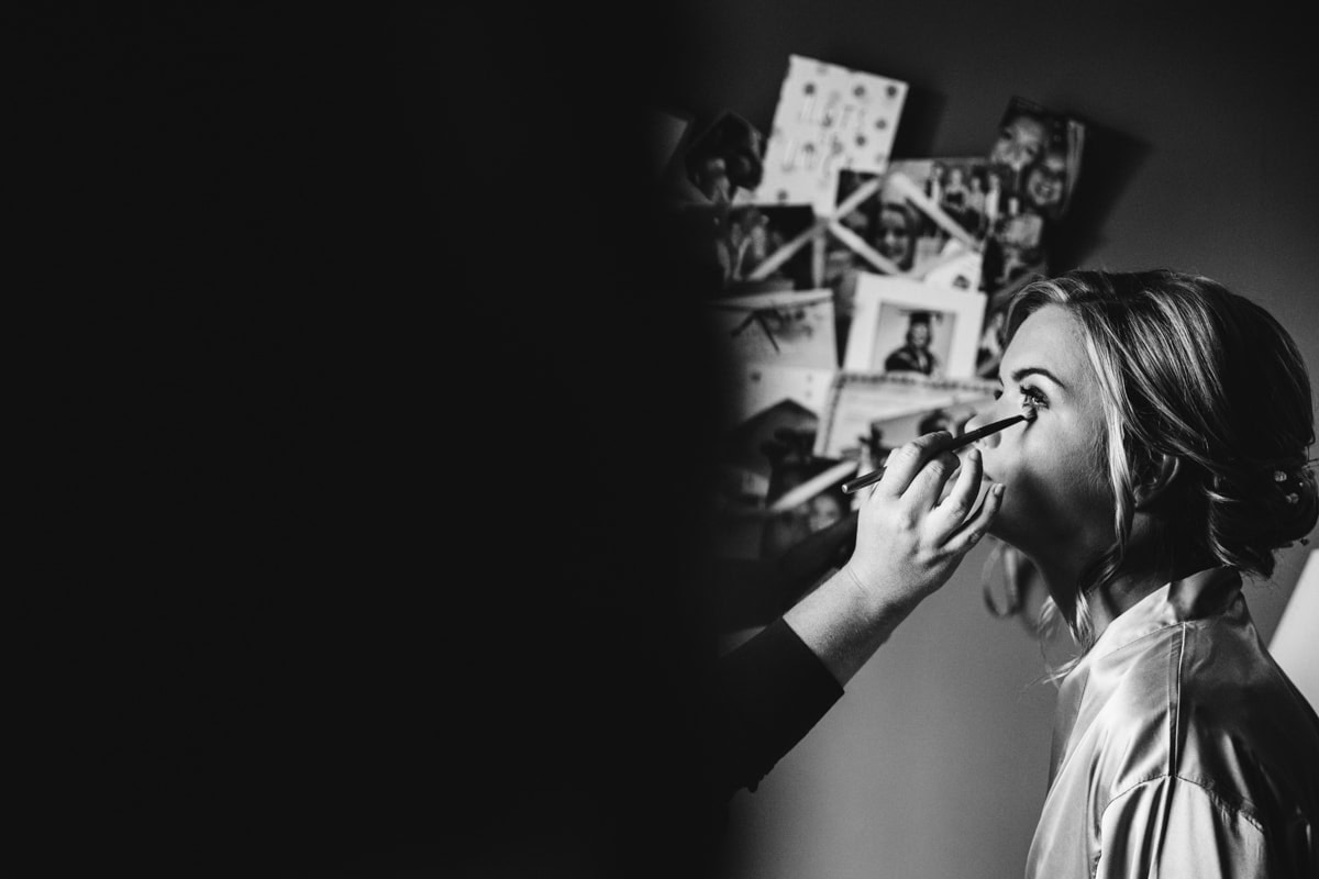 bridal prep on a farm