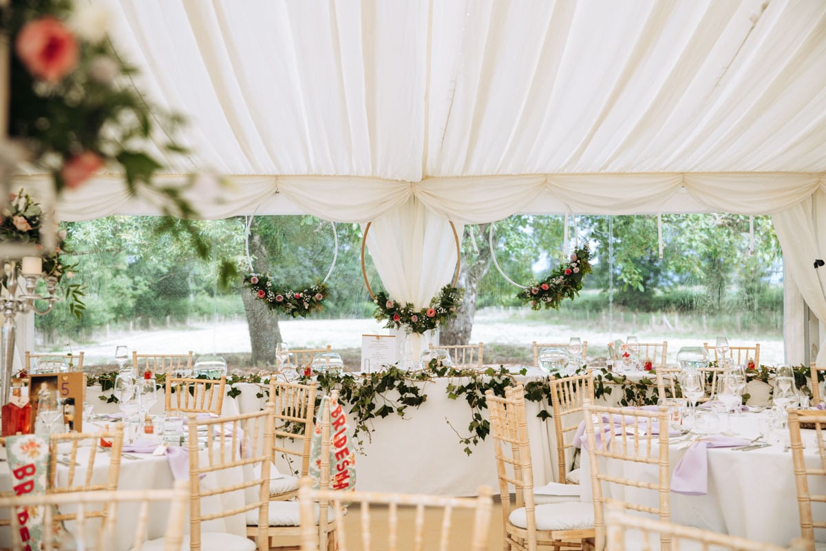 cheshire marquee on a farm wedding