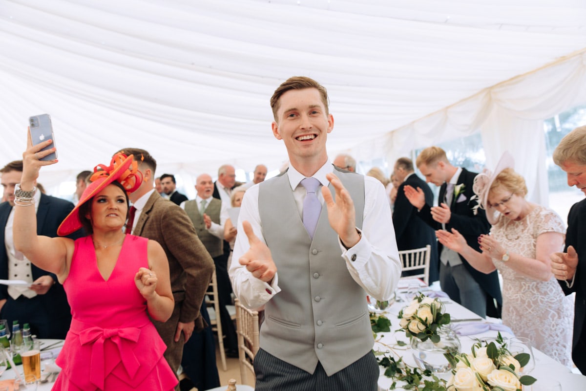 cheshire marquee on a farm wedding