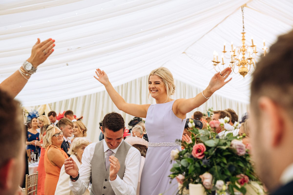 cheshire marquee on a farm wedding
