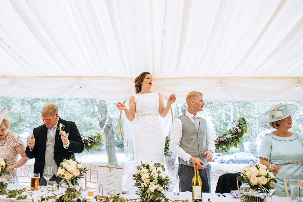 cheshire marquee on a farm wedding