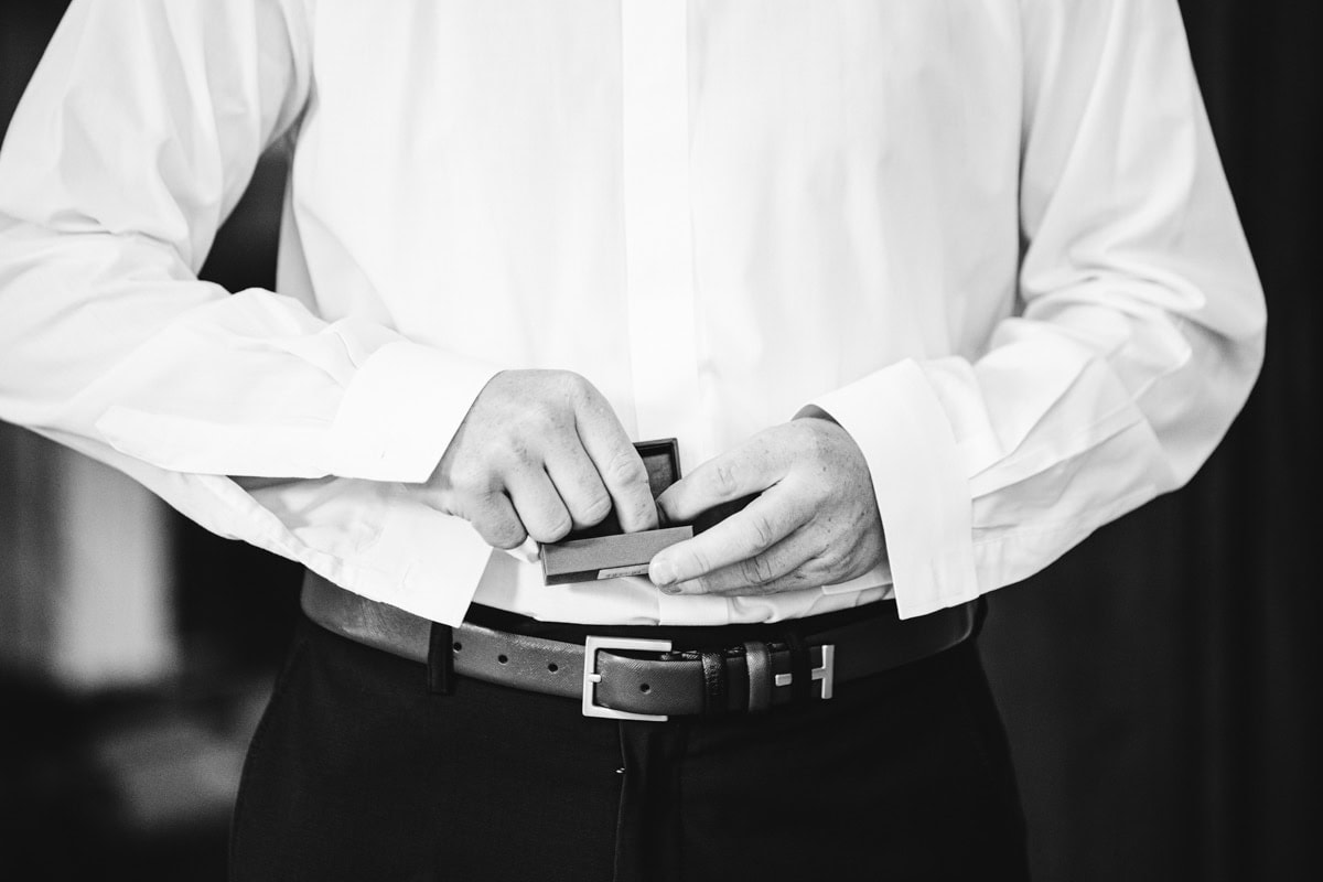 groom getting ready at eshott hall