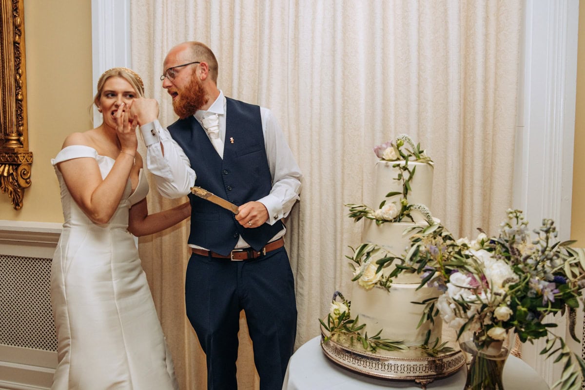 cake cut at eshott hall