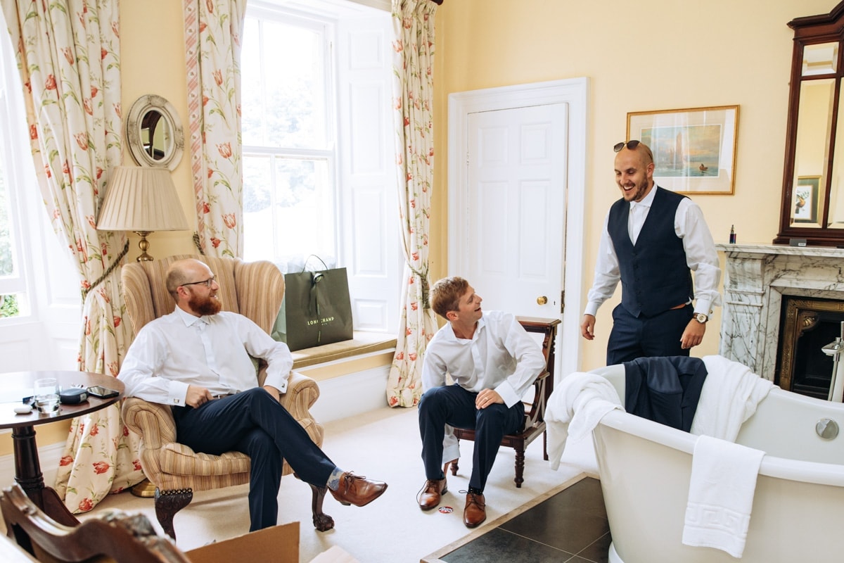 groomsmen at eshott hall