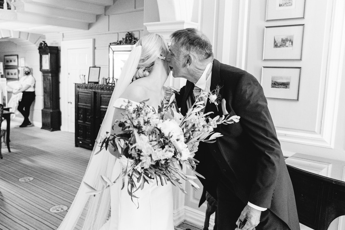 father of the bride 1st look at eshott hall