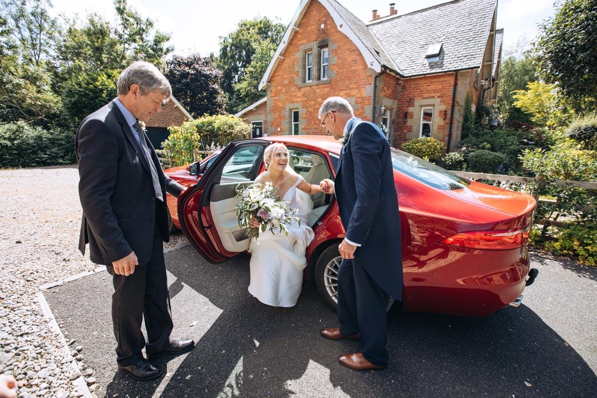 bride at eshott hall chapel