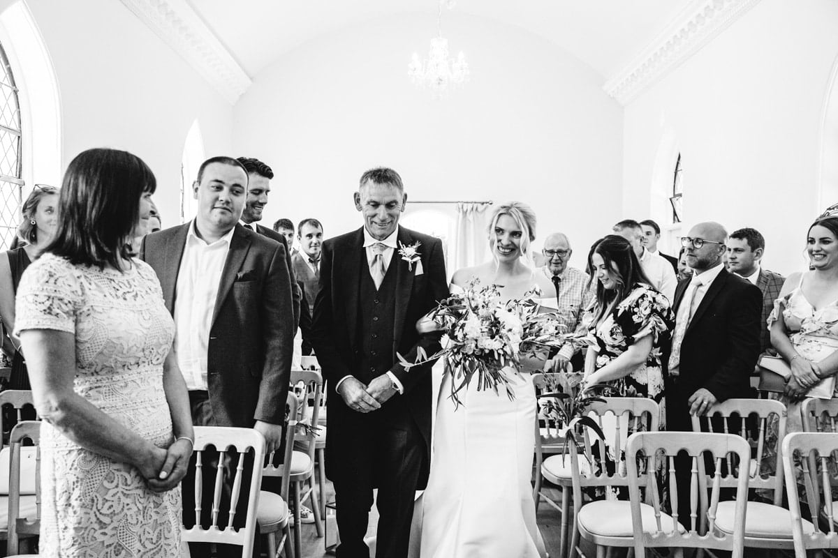eshott hall chapel for the wedding ceremony