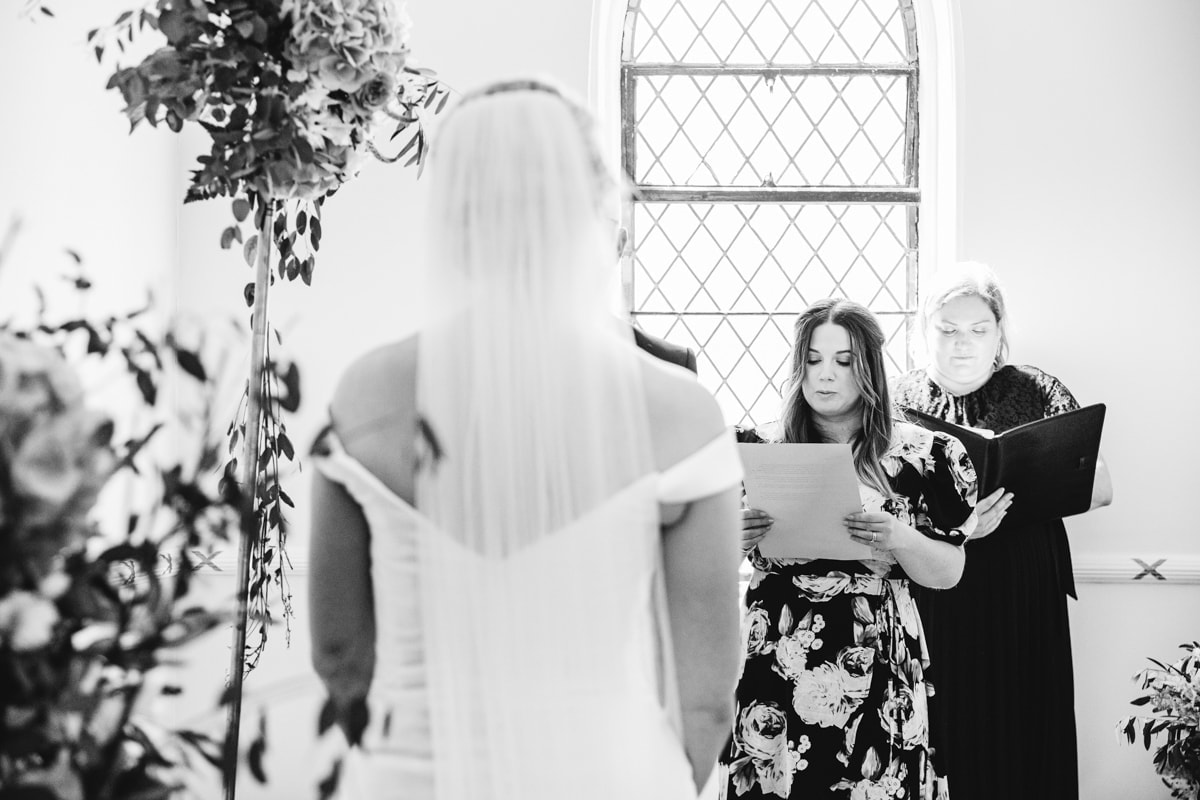 eshott hall chapel for the wedding ceremony