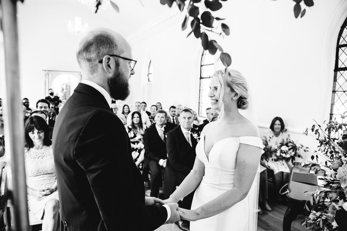 eshott hall chapel for the wedding ceremony