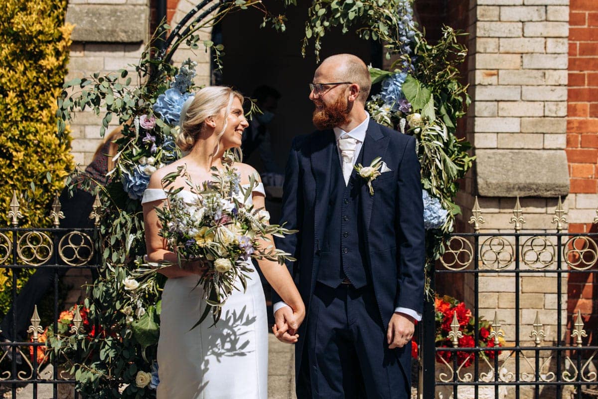 confetti at eshott hall chapel