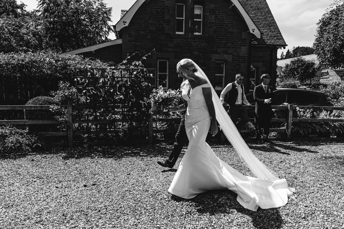 confetti at eshott hall chapel