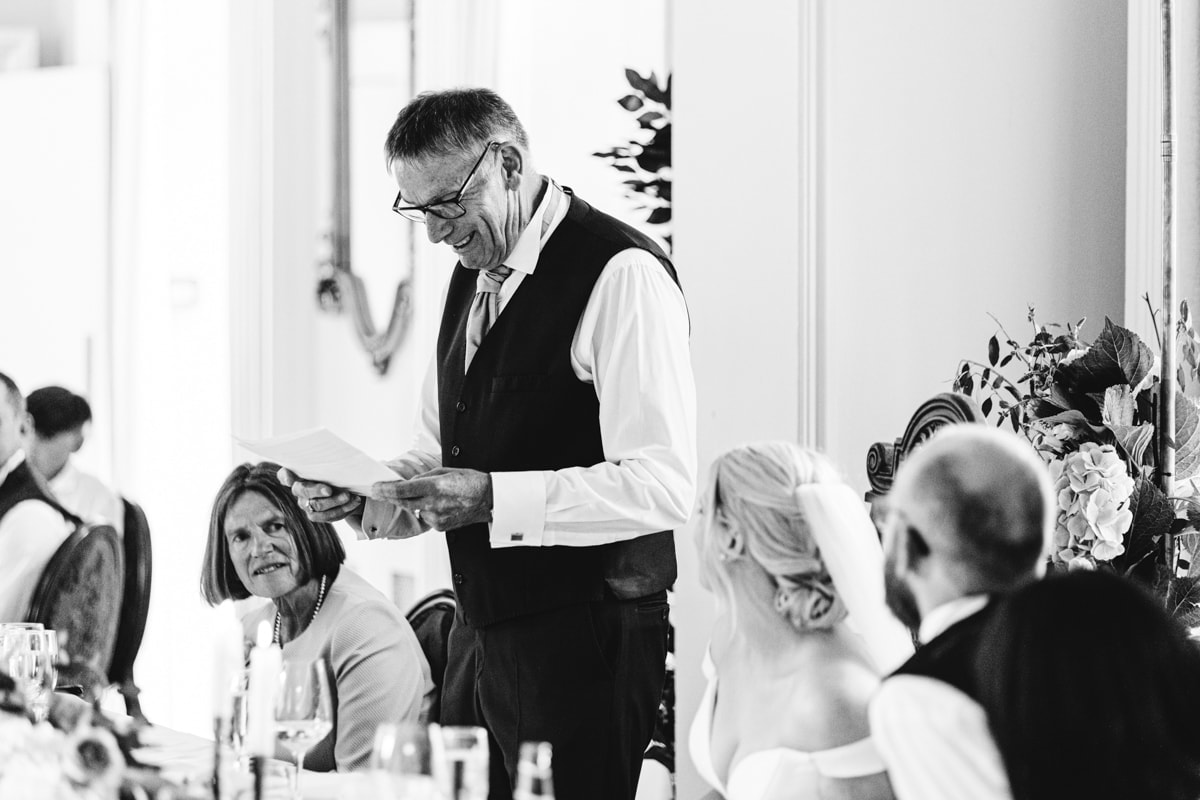 wedding breakfast room at eshott hall northumberland wedding venue