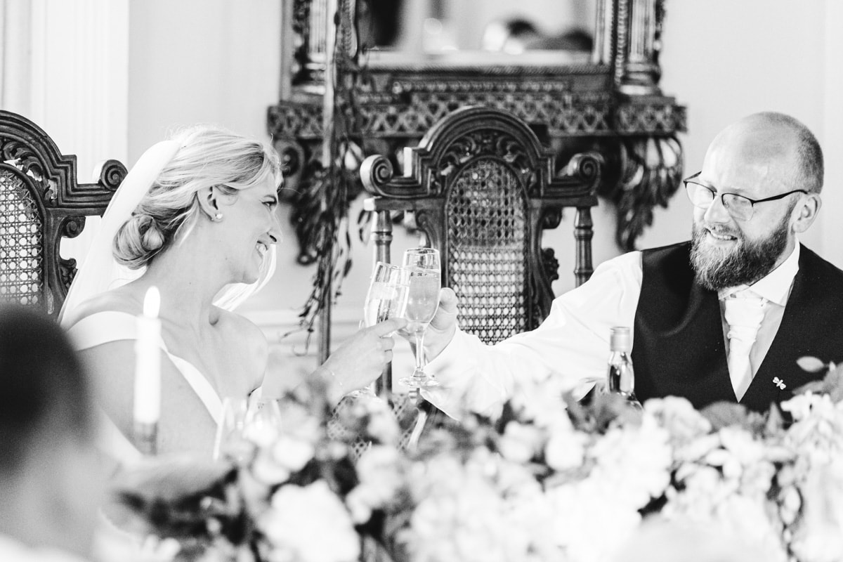 wedding breakfast room at eshott hall northumberland wedding venue