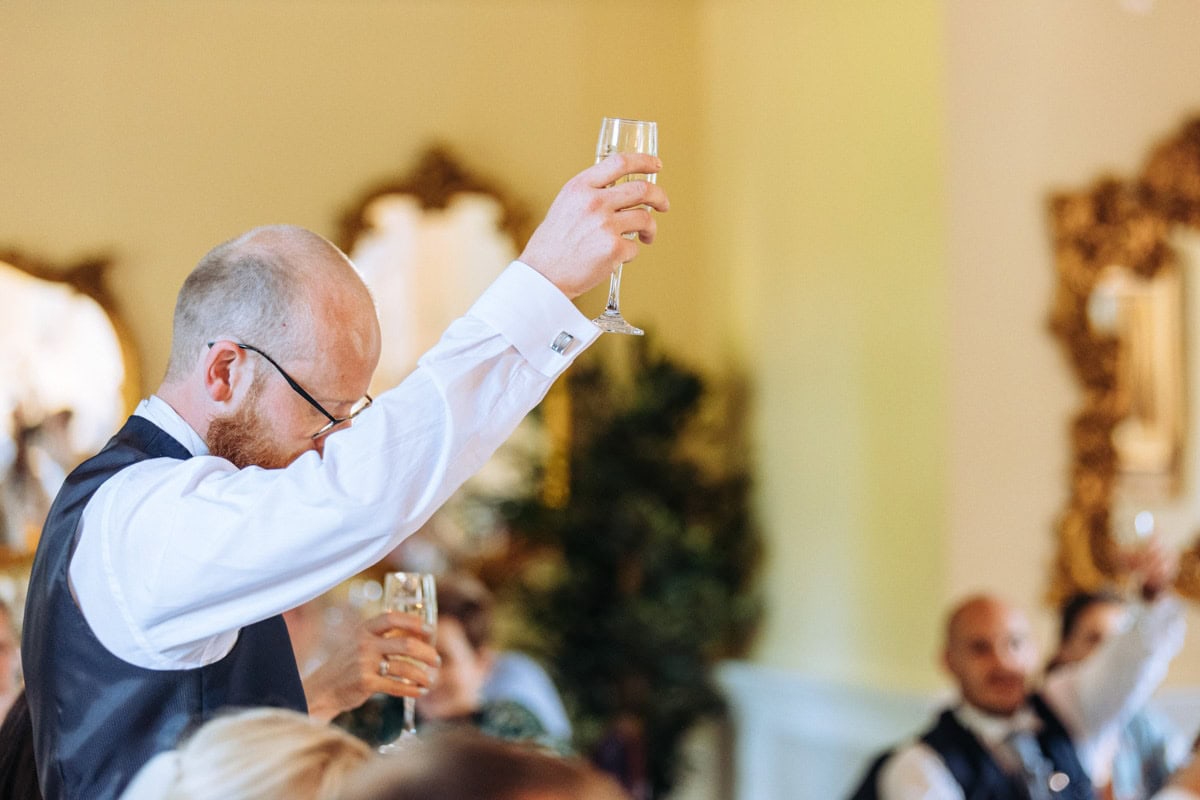 wedding breakfast room at eshott hall northumberland wedding venue