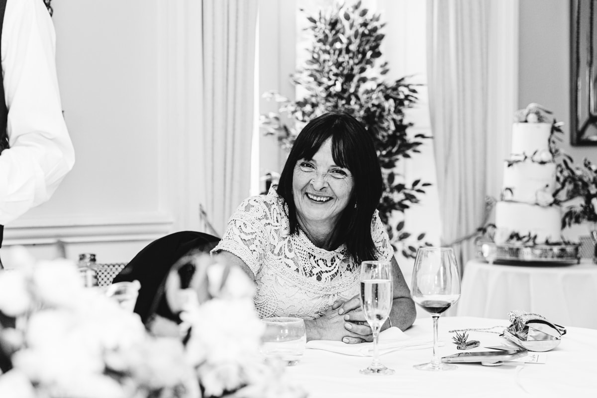 wedding breakfast room at eshott hall northumberland wedding venue