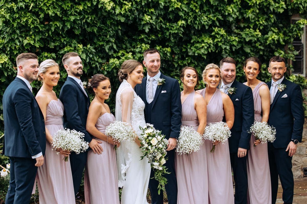 Bride and groom photos outside new stirk house wedding venue cheshire