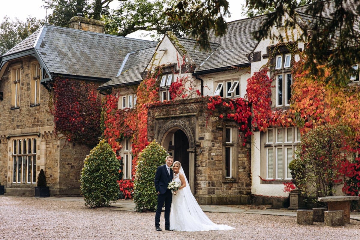 bride and groom portraits at mitton hall cheshire