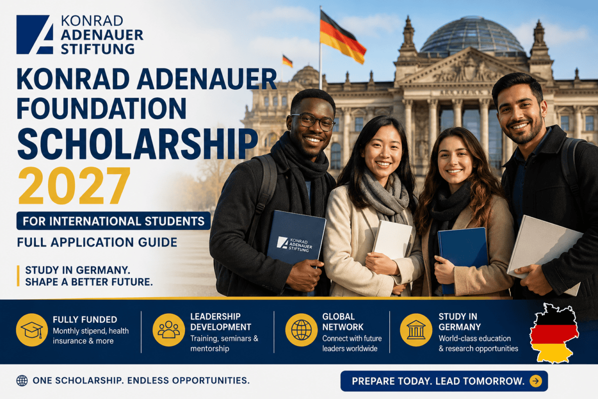 Konrad Adenauer Foundation Scholarship 2027 for International Students: Full Application Guide