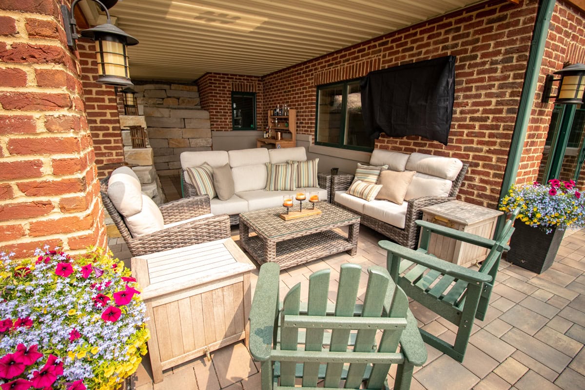 patio with furniture