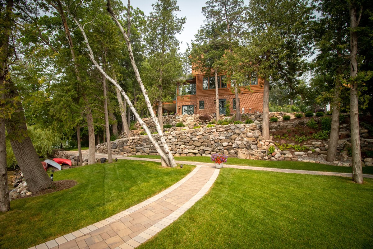stone path leading to home