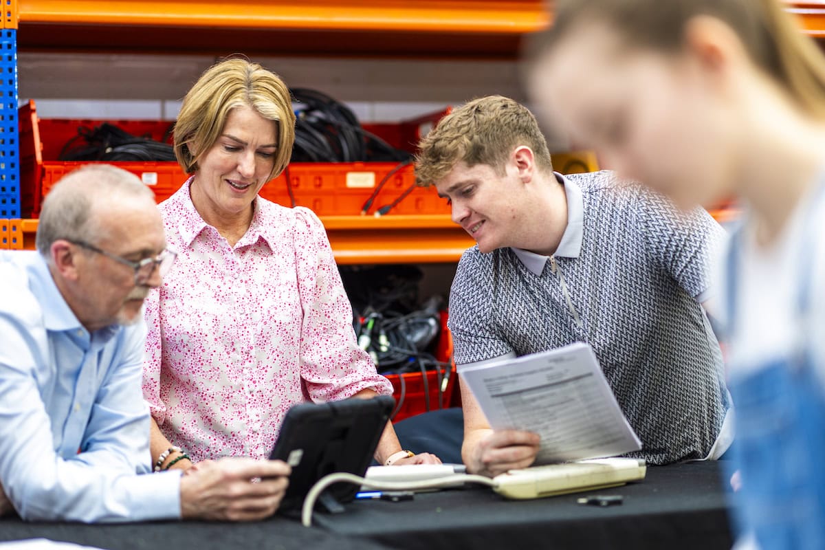 Modern Democracy staff conducting hardware checks