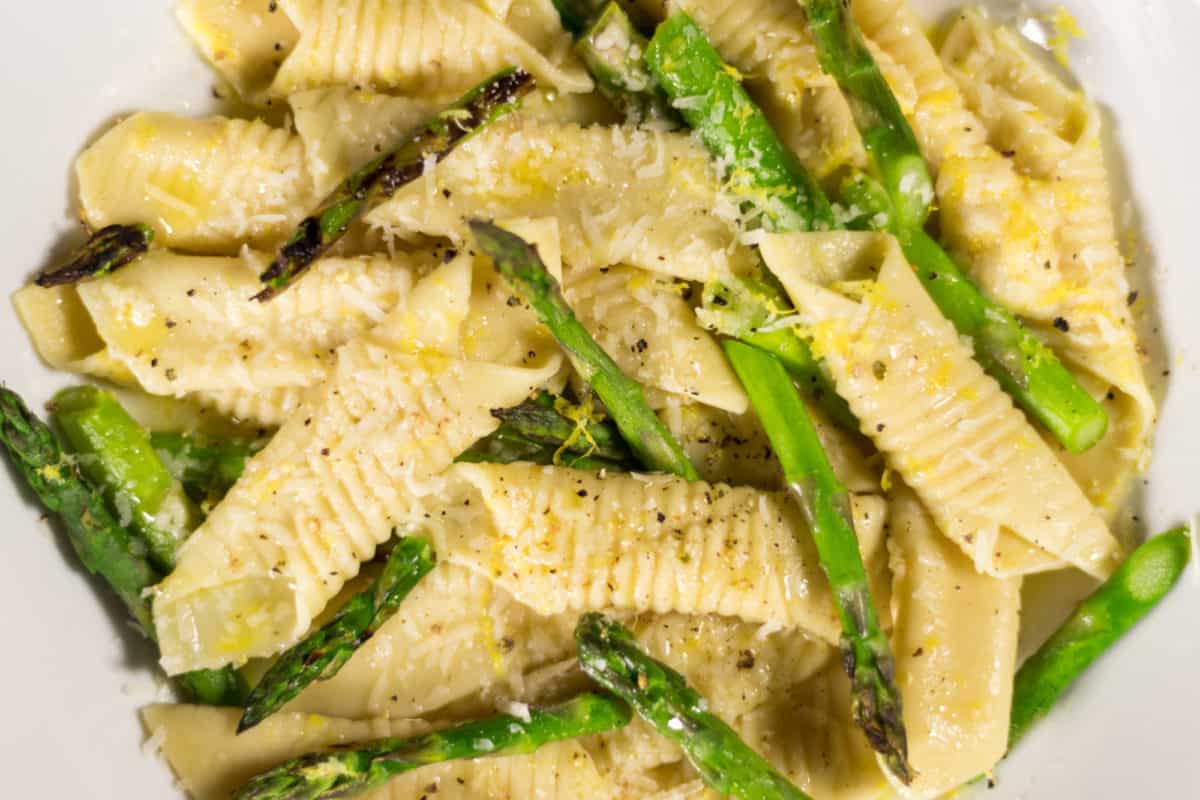 Asparagus and Lemon Garganelli