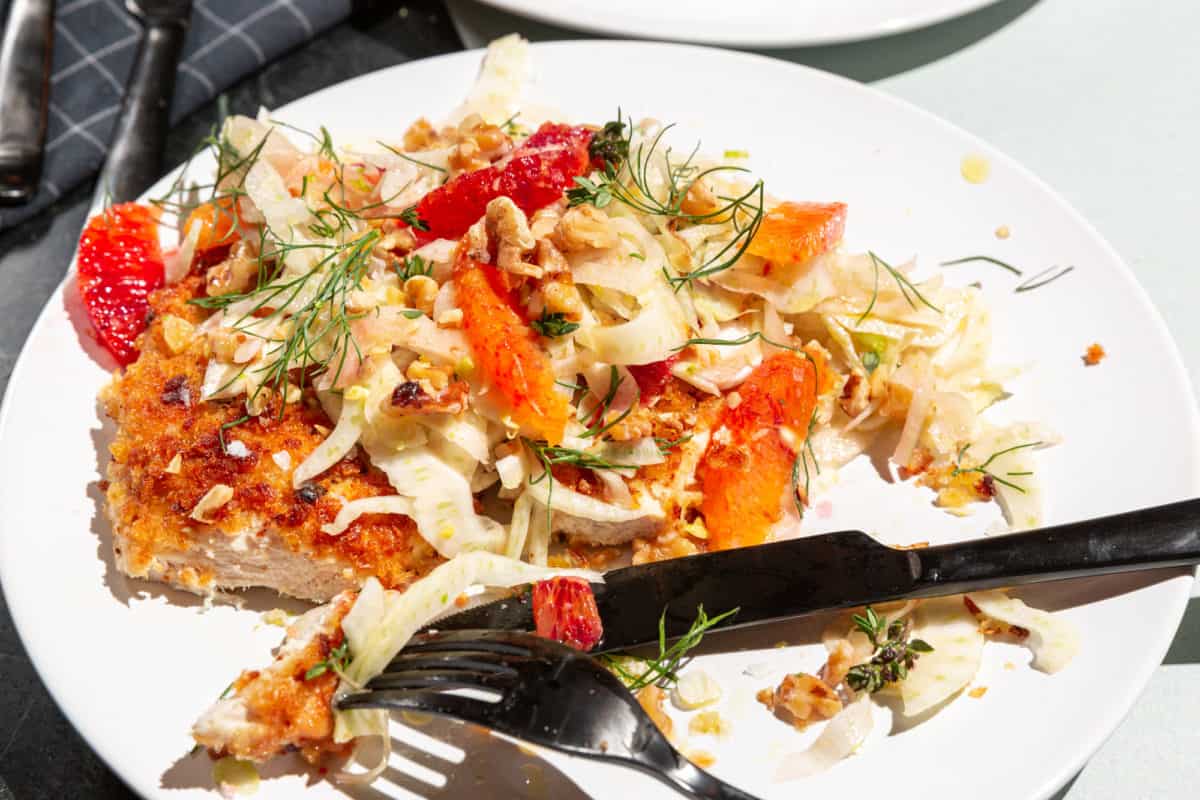 Chicken Cutlet with Fennel Salad