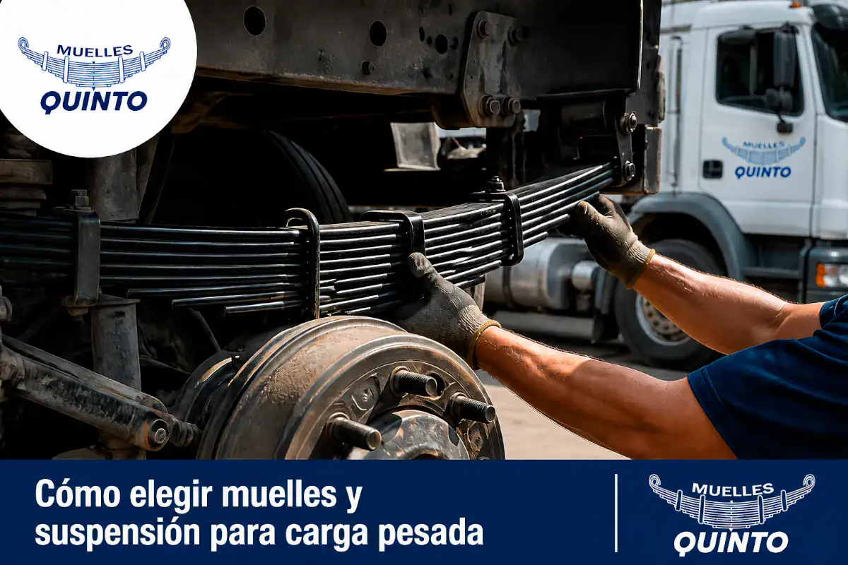 muelles para carga pesada en camión de transporte