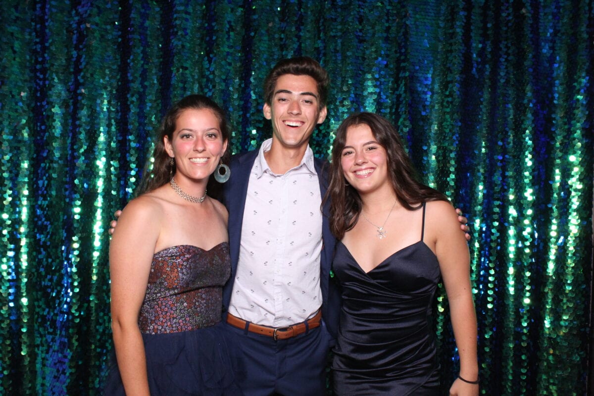 Vermont photo booth image from the Tyler Place Family Resort Staff Formal featuring 3 of the staff